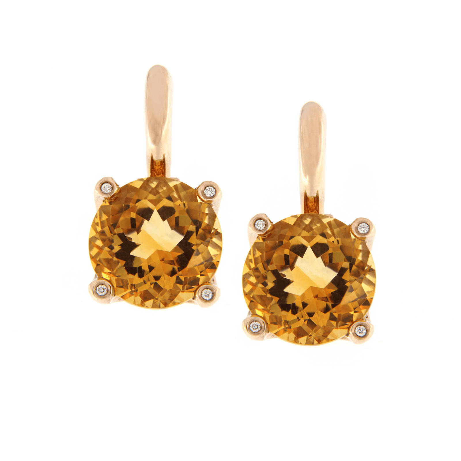Orecchini in oro giallo con citrino idrotermale. - STANOPPI - Luxury Zone Orecchini in oro giallo con citrino idrotermale. - STANOPPI - Luxury Zone