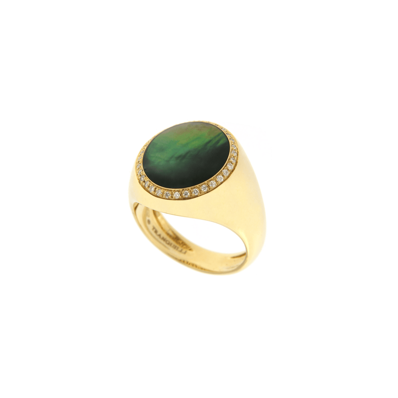 ANELLO GINEVRA PIETRA GIADA MADREPERLA QUARZO INCOLORE DIAMANTI BIAN TRANQUILLI1891